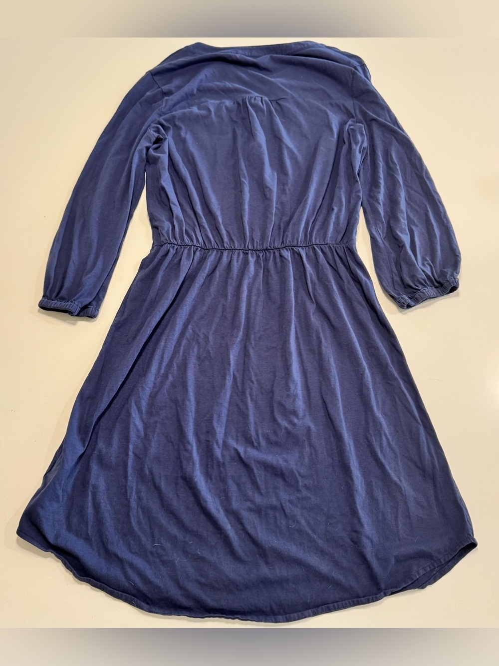 Lilly Pulitzer Beacon All Together Now & Navy Blue Cotton Jersey Dress Size Med - Picture 10 of 16